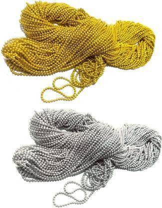 AN Sunshine Ball Chain for Jewelry Making Decorating Craft Work Combo (Pack of 5 Mtr Each)