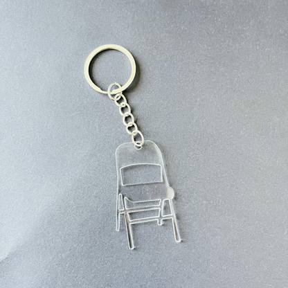Lyla Acrylic Mini Backrest Chair Charm Keychain Funny Chair Key Rings for Friends