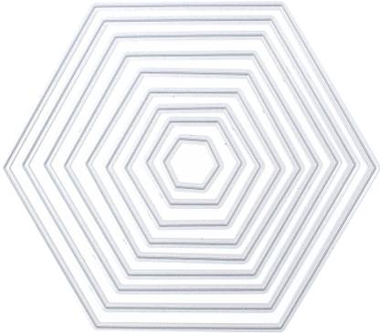 ITSY Bitsy Thin Cut Dies Hexagonal Layout 9.5cm x 11cm--1.5cm x 1.8cm 9pc