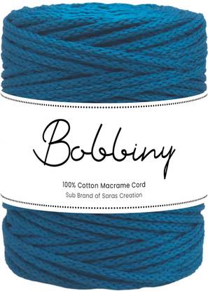 Bobbiny 5MM 100 Meter Knitted Macrame Silky Polyester Cord Dori Thread for Macrame DIY