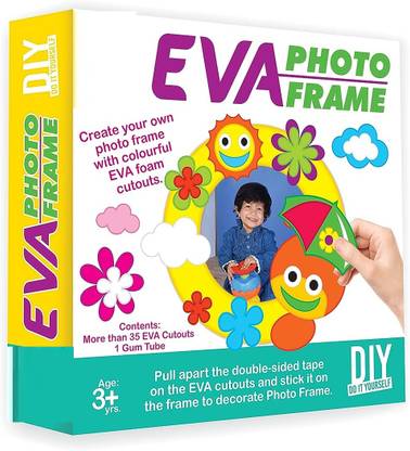 zokato va Square Photo Frame DIY Kit for with Eva Foam Cut outs set