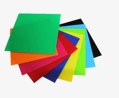 Kunfaya Colorful Glaze paper Sheet For Art & Craft ( Pack Of 20 )