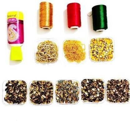 Crafts Haveli Silk Thread Bangles Making Kit with Storage Box [Total - 382 pcs with 17 Different Types of Material ]