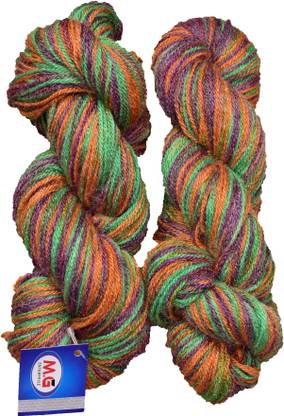 M.G Enterprise Knitting Yarn Multi Wool, Berry 200 gm Best Used with Knitting Needles, Crochet Needles Wool Yarn for Knitting.