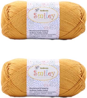 vardhman knitting yarn Vardhman Knitting Wool Pack of 2 SMILEY YELLOW Knitting and Crocheting