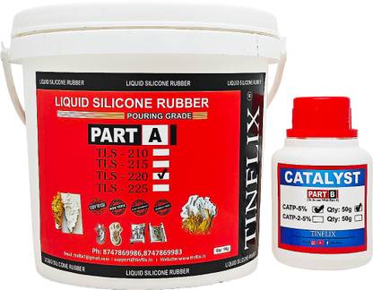 TINFLIX TLS - 220 Liquid Silicone Rubber for Fiber Casting, POP Mould Making (1kg)