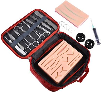 REVITI Suture Practice Kit (14 Cut) with Venipuncture Silicone Injection Training Pad