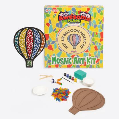 Awesome Place Hot Air Balloon DIY Mosaic Wall Hanging Craft Kit,Birthday Gift for Kids(6-11Yr)