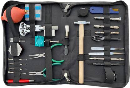 HAMMER MAN Watchmaker Watch Repair Tool Kit Back Case Opener Remover Spring Pin Bar