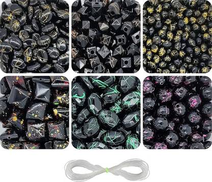 INDIKONB Fancy Irish Beads for Craft Set of Stone Like Spacer & Small Beads for Jewellery