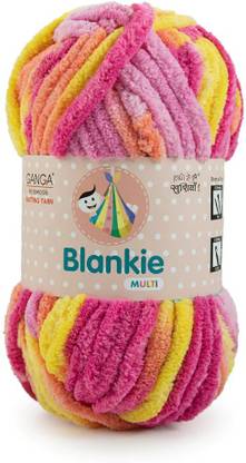 GANGA Blankie Multi Hand Knitting and Crochet yarn (Multi_BLM009) (200gms)