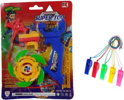 imtion 2 in 1 ( 1 Whistle seeti toy + Beyblade Toy Super Top Powerful Dragon