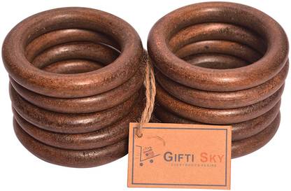 GIFTI SKY Wooden Rings Round 2.5 Inch,Brown|Unfinished Wood Circles for Crafts Making.
