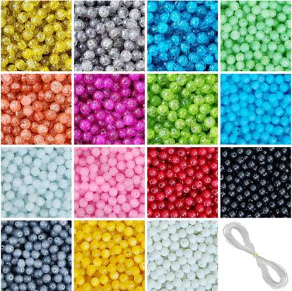 REGLET 525 Pcs Glass Beads for Jewellery Bracelet Making - Art & Craft - 375 Gram - 6