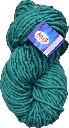 M.G Enterprise Knitting Yarn Medium Roving Knitting Yarn Thick Chunky Wool, Extra Soft Thick Teal 200 gm Best Used with Knitting Needles, Crochet Needles Wool Yarn for Knitting.