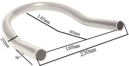 Lyla Upswept Rear Seat Loop Frame Hoop Tracker End Cafe Racer 230mm for Large CC Yama