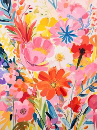 Craftmate Framed DIY, Spring Fling Paint by Numbers Kit , 16 inch x 12 inch