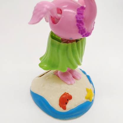 Lyla Solar Powered Dancing Hula Skirt Flamingo Figure Bobble Head Toy, Halloween Par