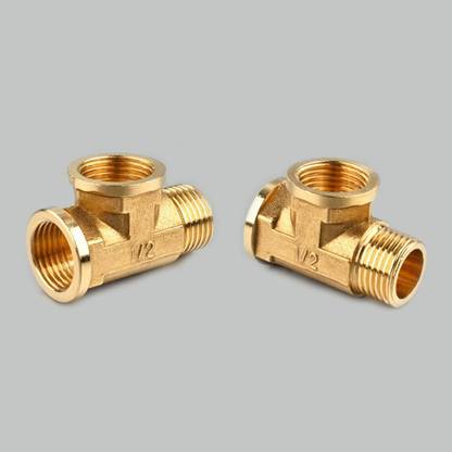 Lyla 1/2'' // 3 Way Brass Female Female Male Tee Fitting Pipe Connector T-Junction -