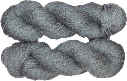 KNIT KING Vardhman Rabit Excel Mouse Grey (300 gm) Wool Hank Hand knitting wool Art-EJE