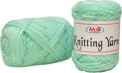 KNIT KING 100% Acrylic Wool Grape Green 100 gms - Art-ABCI