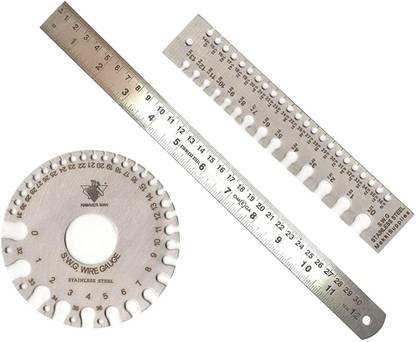 HAMMER MAN Wire Gauge MM & INCH/Steel Ruler/Steel Scale