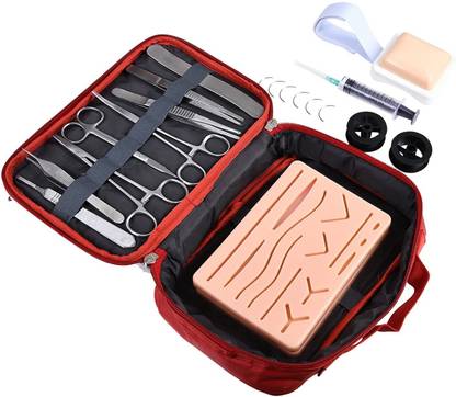 REVITI Suture Practice Kit (14 Cut) & Intramuscular Silicone Injection Training Pad
