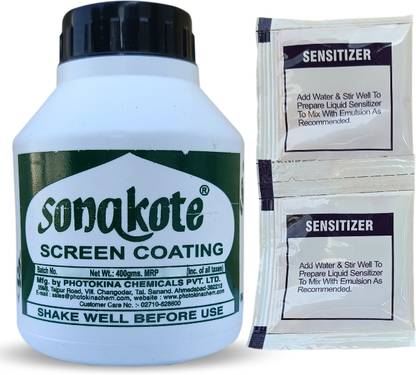 crm Sonakote Screen Coating Emulsion 400g with 2 Sensitizer Pouch
