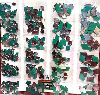 BestUBuy MIRROR STONES FOR AARI WORK OVAL WITH OUT HOLE VARIOUS SIZE