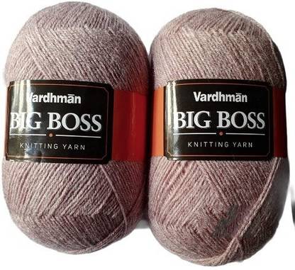 NTGS Vardhman BigBoss Wool Soft Fingering Hand Knitting Dyed Multi Skin Wool Crochet Hook Yarn (400 g) Shade no.34