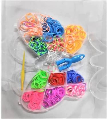 Bestie Toys Butterfly Design Loom Rubber Band Colored Loom Band Set.Kit