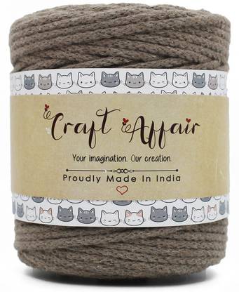 Craft Affair Knitted Cord (4mm, 50m) For Diy Projects - Stone