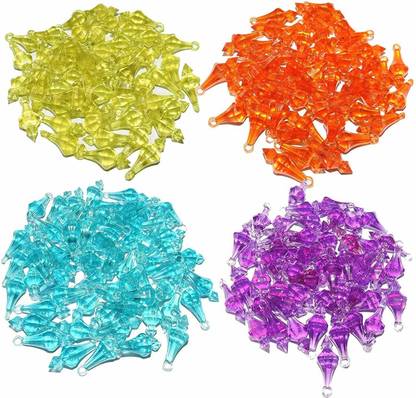 PUSHPA CREATION Macrame Latkan /Macrame crystal Bells Multi colour QTY-200 nos