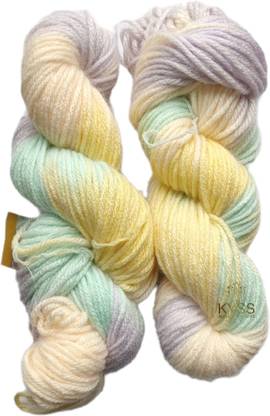 JEFFY Vardhman Jolly Print Thick Chunky Wool Knitting Yarn (Multi 500gm) Shade no-1