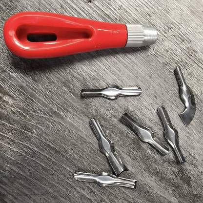 BM RETAIL 1pcs Multifunctional Practical plastic LInoleum Cutter Carving Tool for Beginner
