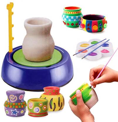 MUSAPRI Barbie Pottery wheel Clay Pot game| colorful Modeling Clay| Sculpting Clay 8+