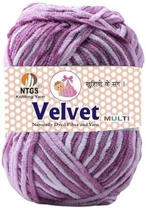 NTGS Velvet Thick (Mottu) Wool(Multi Purple Shade no-5, 200 gram)