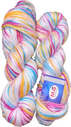 M.G Enterprise Knitting Yarn Multi Wool, Icey Magenta 200 gm Best Used with Knitting Needles, Crochet Needles Wool Yarn for Knitting.