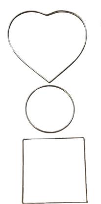 ShopTalk 3 Shape macrame steel ring (r-4.5 ",h-7",s-5.5")