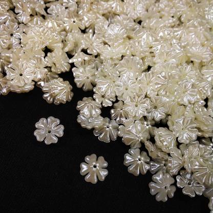 Uniqon (Pack of 100 Gram) Abs Flower Bead Craft Material for Artificial Jewelery Making