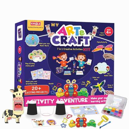 EXHALE 7 in 1 Art & Craft Activity kit- 25 DIY Activities