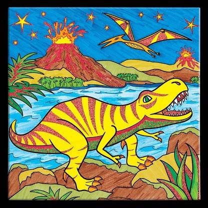 FABER-CASTELL Color By Number T-Rex Foil Fun(Connectors)