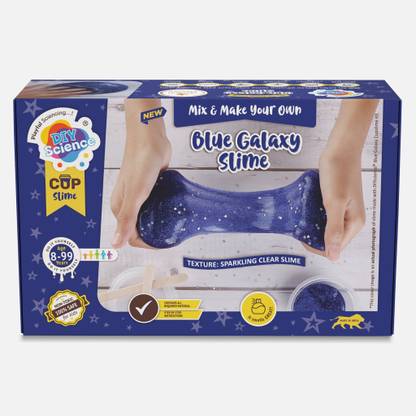 DIYScience Blue Galaxy Slime Kit With Scented Glue, Activator Gel, Glitters & Stars