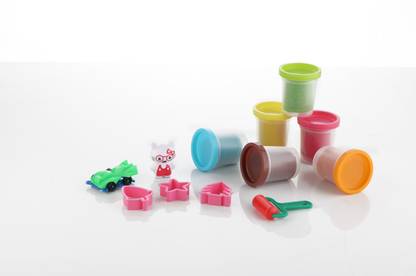 Aditi Toys Creative Dough for Boys/Girls/Kids 50gm X 6pcs || Color-Multi || Age - 3+ Years