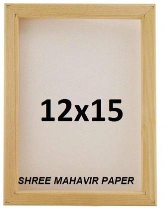 SHREE MAHAVIR PAPER Wooden Screen Printing Frame Size 12x15 With Mesh
