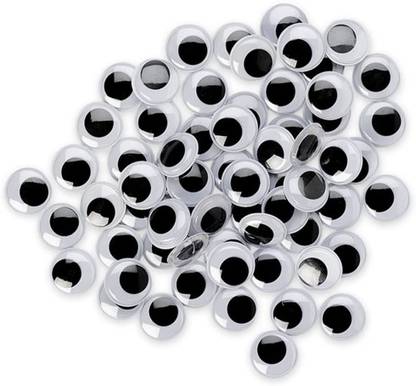 MOREL 100 PCS 9MM ROUND GOOGLY EYES FOR CRAFT MAKING GOOGLY EYE STUFFED, SOFT TOYS