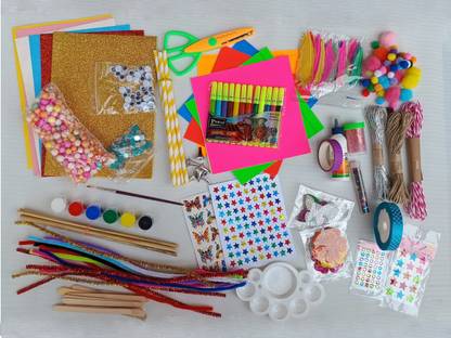 Cute N Awesome Art and Craft DIY kit for all (set of 30 items)