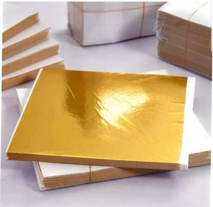 UNIQUE GOLD LEAFING STUDIO Gilding - Metal Leaf (Gold) Coloured Gold Leaf 8 x 8cm - 100 Sheets
