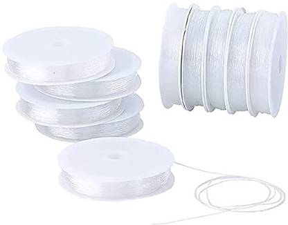 DIY Crafts Pack of 1 Roll, 0.5mm, Stretchy Clear Elastic Crystal Thread String Cord Thread
