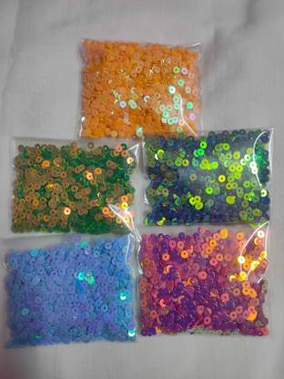 Sri Krishna Enterprises Chamki double shade (pack of 5) embroidary, aari, art craft works